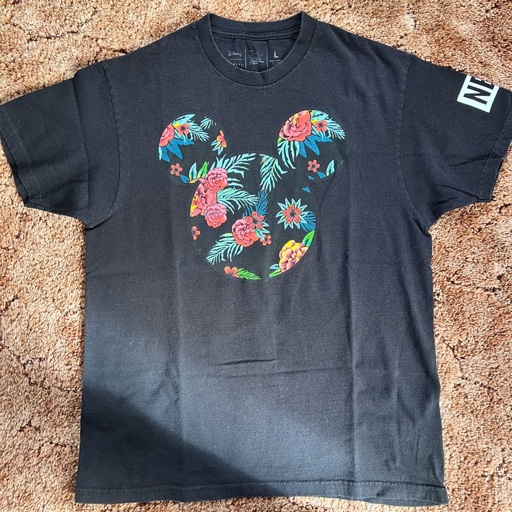 Neff Mickey Mouse floral shirt L mens #disney